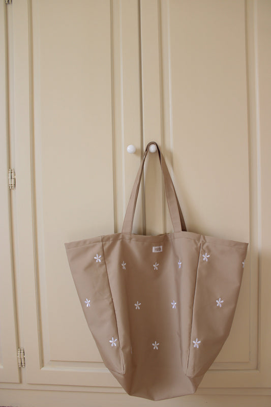 borsa mare daisy di miliblum beige con manici comodi