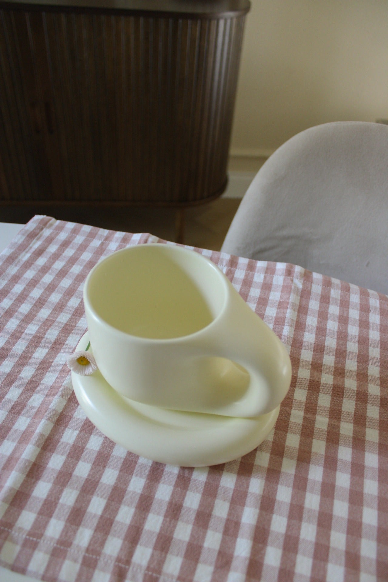 tazza  design unico miliblum color crema