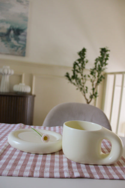 tazza  design unico miliblum color crema